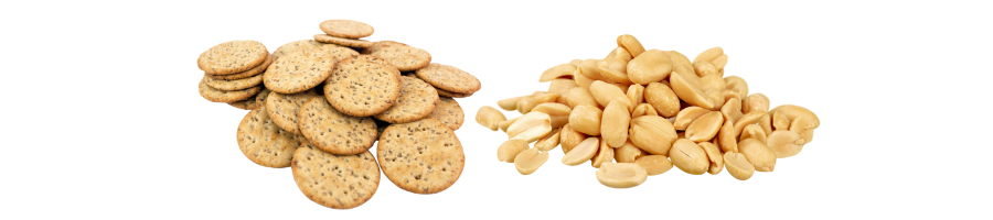 cut out image of some crackers and peanuts